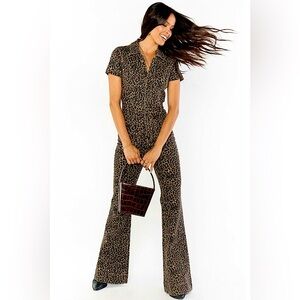 Show Me Your Mumu Everhart Jumpsuit - Size Small -  Leopard - New condition